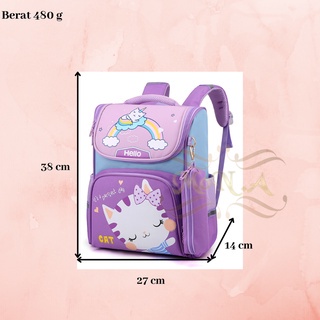 [MONA] Tas Ransel Anak Perempuan Motif Lucu Imut + FREE Tempat Pensil Waterproof - Kualitas Import Premium - M0185