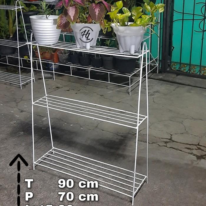 Rakku Rak Bunga Besi/Rak Serbaguna Minimalis