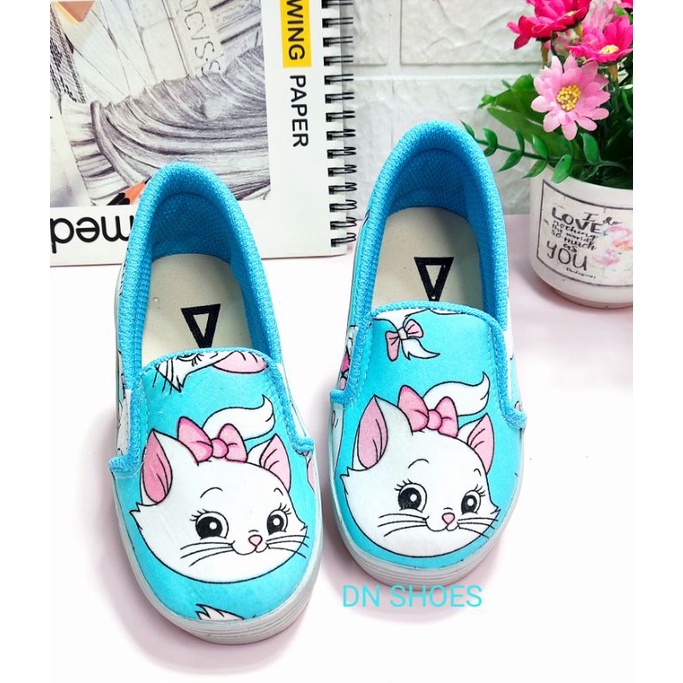 Sepatu Anak Perempuan lucu motif Marry Biru