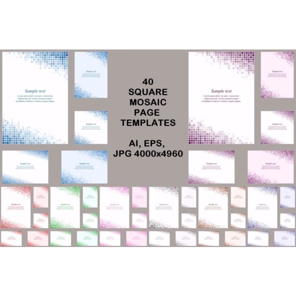 40 Square Mosaic Page Templates