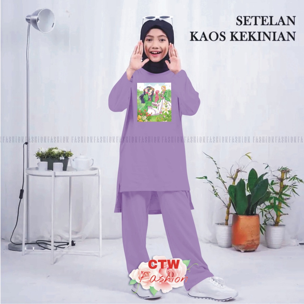 STELAN/KAOS/ANAK/VIRAL/PEREMPUAN/ANAK11-15TAHUN KAOS OVERSIZE SABLON DTF