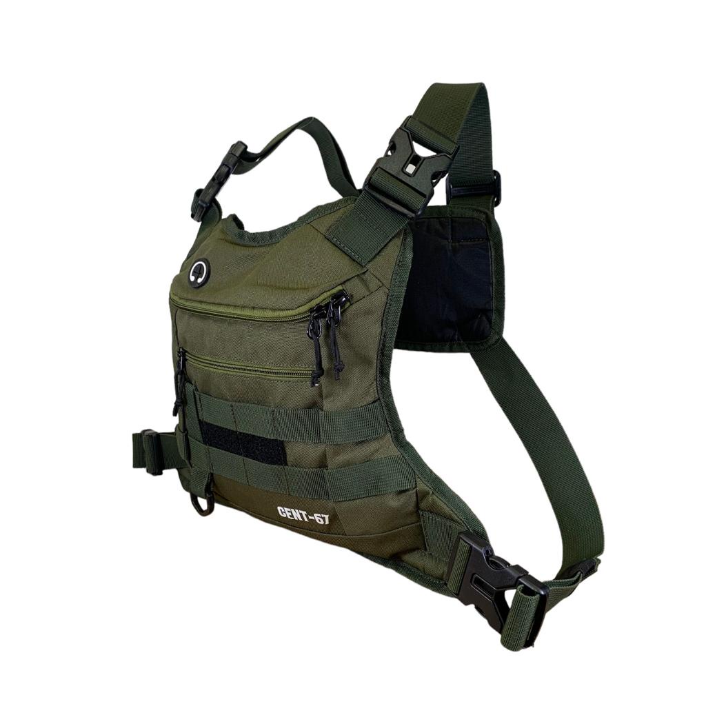 TAS DADA PRIA TACTICAL ORIGINAL CENT-67 MODEL ROMPI GREEN ARMY / CHEST RIG BAG CENT-67 ORIGINAL / CHEST BAG PREMIUM ORIGINAL CENT-67