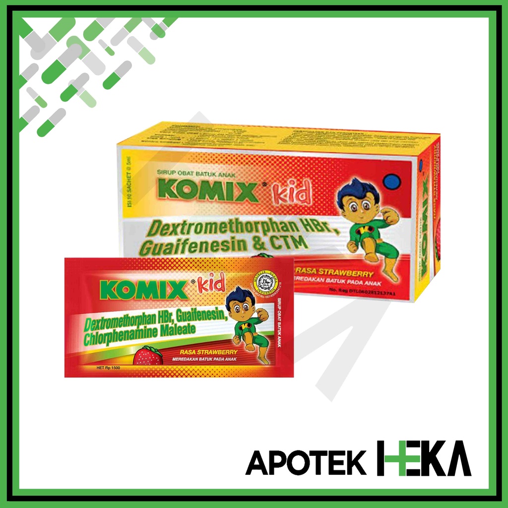 Komix Kid OBH Cair Box isi 10 Sachet - Sirup Obat Batuk Anak (SEMARANG)