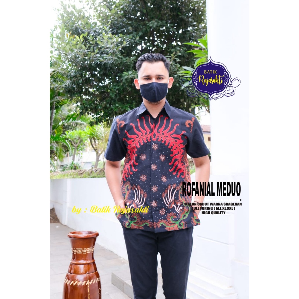 ROFANIAL MEWAH DUO RAJASAKTI BATIKSOLOAMANAH KEMEJA BAJU BATIK PRIA SOLO LENGAN PENDEK PANJANG LAPIS FURING ATASAN BATIK PREMIUM MODERN KATUN HALUS ASTAGUNA  AUSHAF BABON ANGKREM BAHUWIRYA BANAMITRA BANAMITRA PUTIH BANGSAWAN BAYU PUTRA BERLIAN BIRU