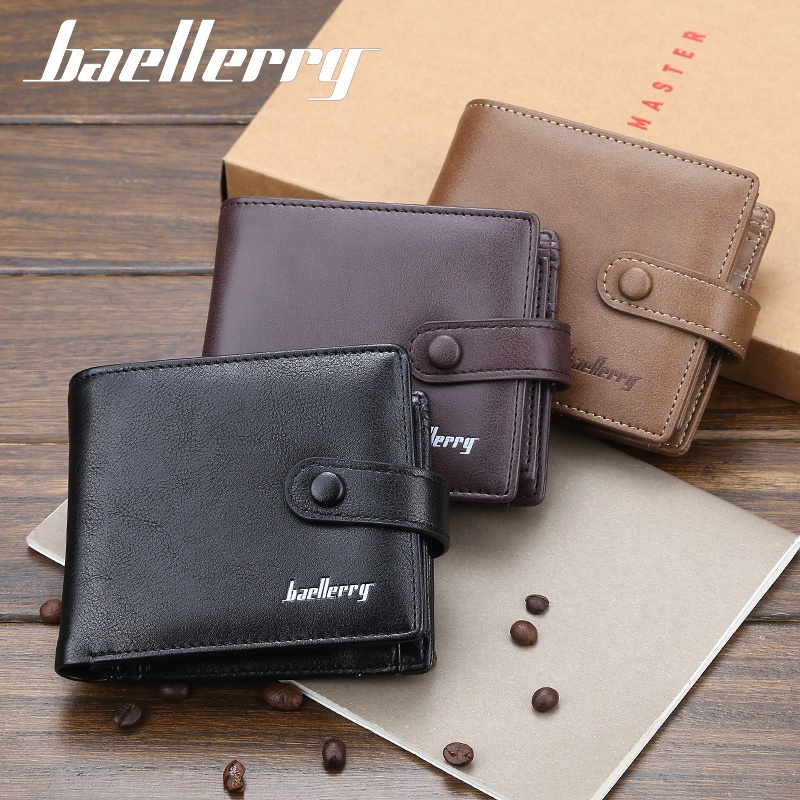 BAELLERRY D1305 Dompet Pria Bahan Kulit PU Leather Premium WATCHKITE WKOS