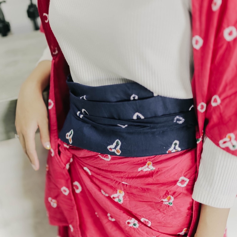 Sylviana723 Agem Obi Belt Batik Jumputan Handmade (P : 100 L : 11)