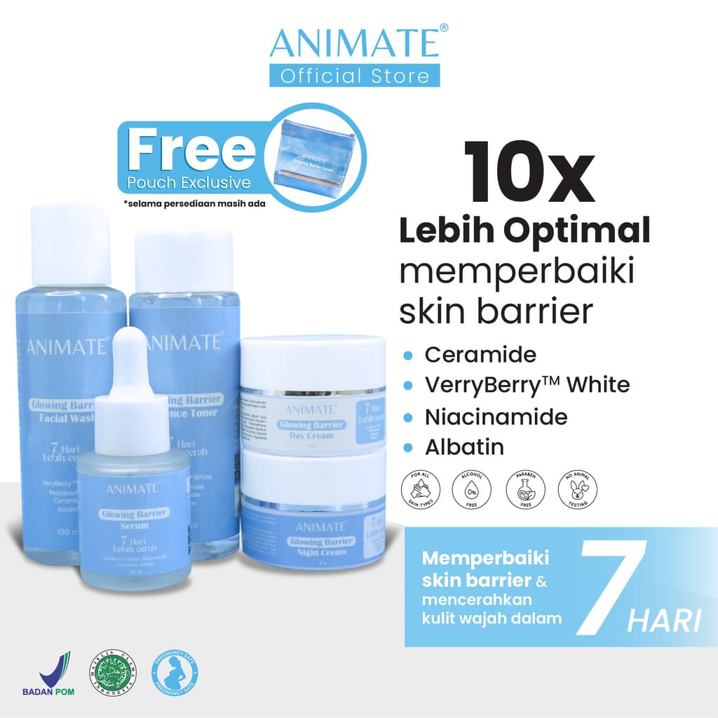 ANIMATE Glowing Barrier Skin Repair Series 5in1- Paket Skin Barrier Repair