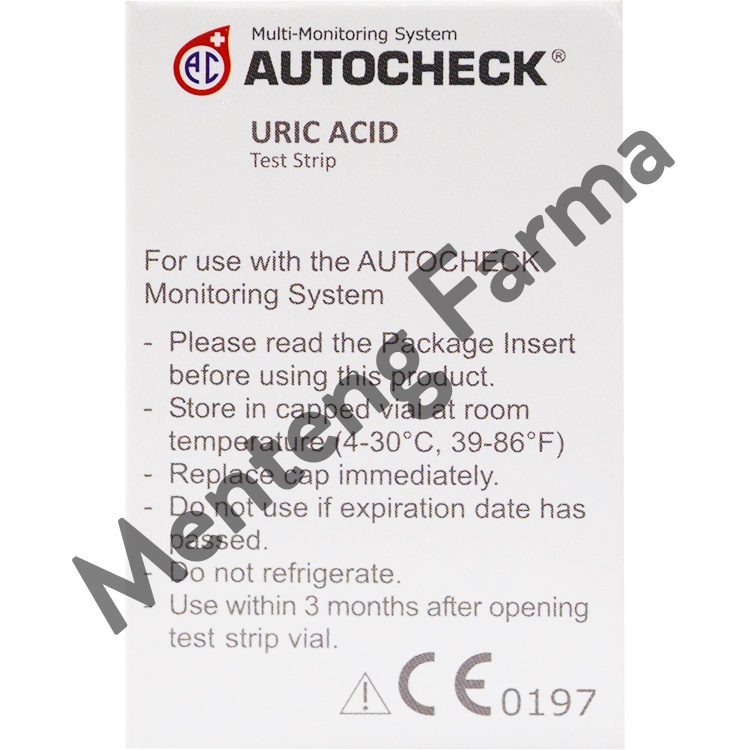 Strip Autocheck Uric Acid Isi 25 Strip - Alat Tes Strip Asam Urat