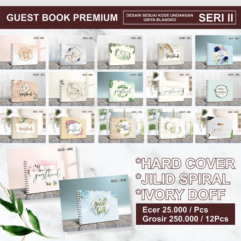 

BUKU TAMU HARDCOVER I BUKU TAMU SERI 3 I GUESTBOOK SPIRAL