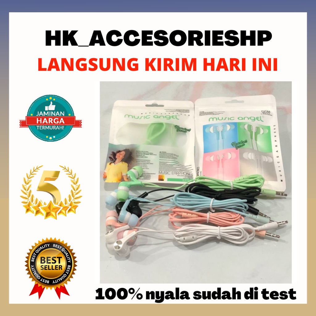 Headset Music Angel Macaron With Microphone