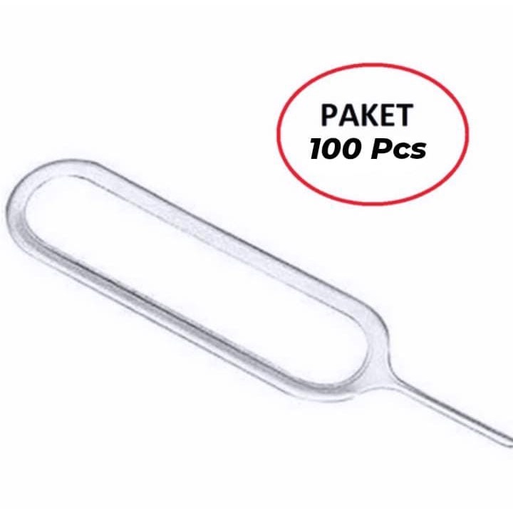 100 Pcs JARUM SIM EJECTOR Jarum Pin Tusukan SIM Card HP Pembuka Sim Tray HP Injector