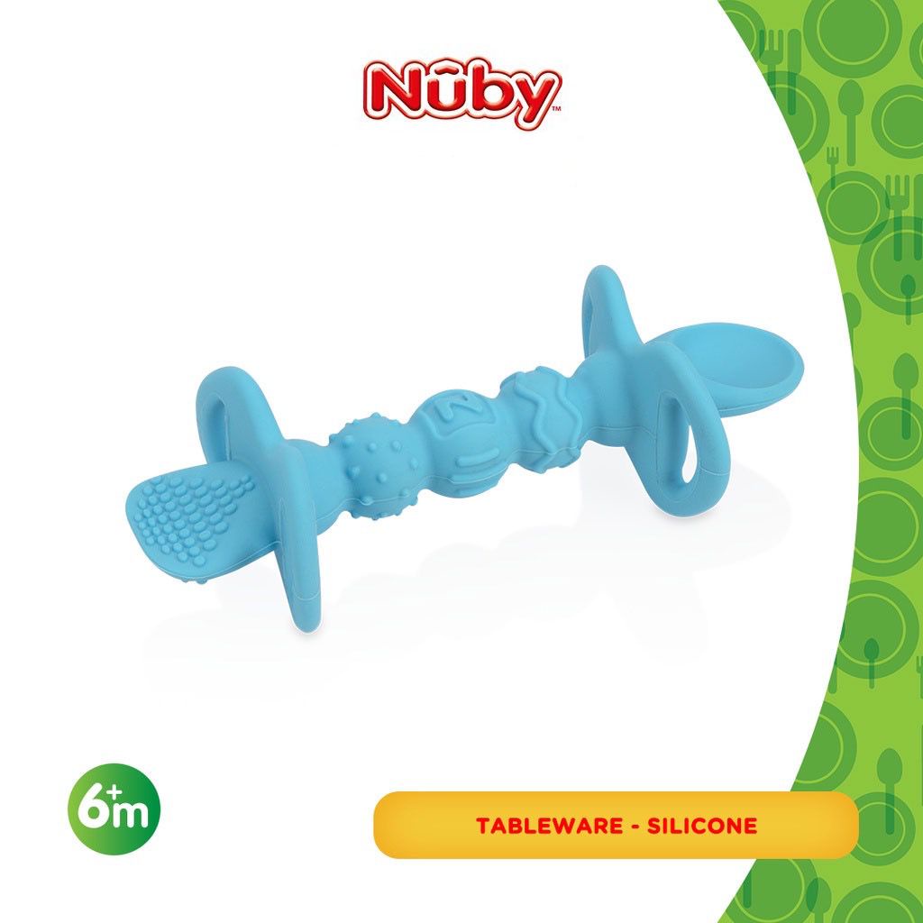 NUBY - Dipper Spoon NB218 - Dipeez Silicone Spoons - Sendok Bayi BLW