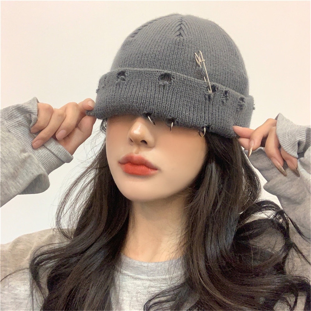 【COD Tangding】Topi Rajut Bahan Wol Gaya Korea Harajuku Untuk Pria Dan Wanita