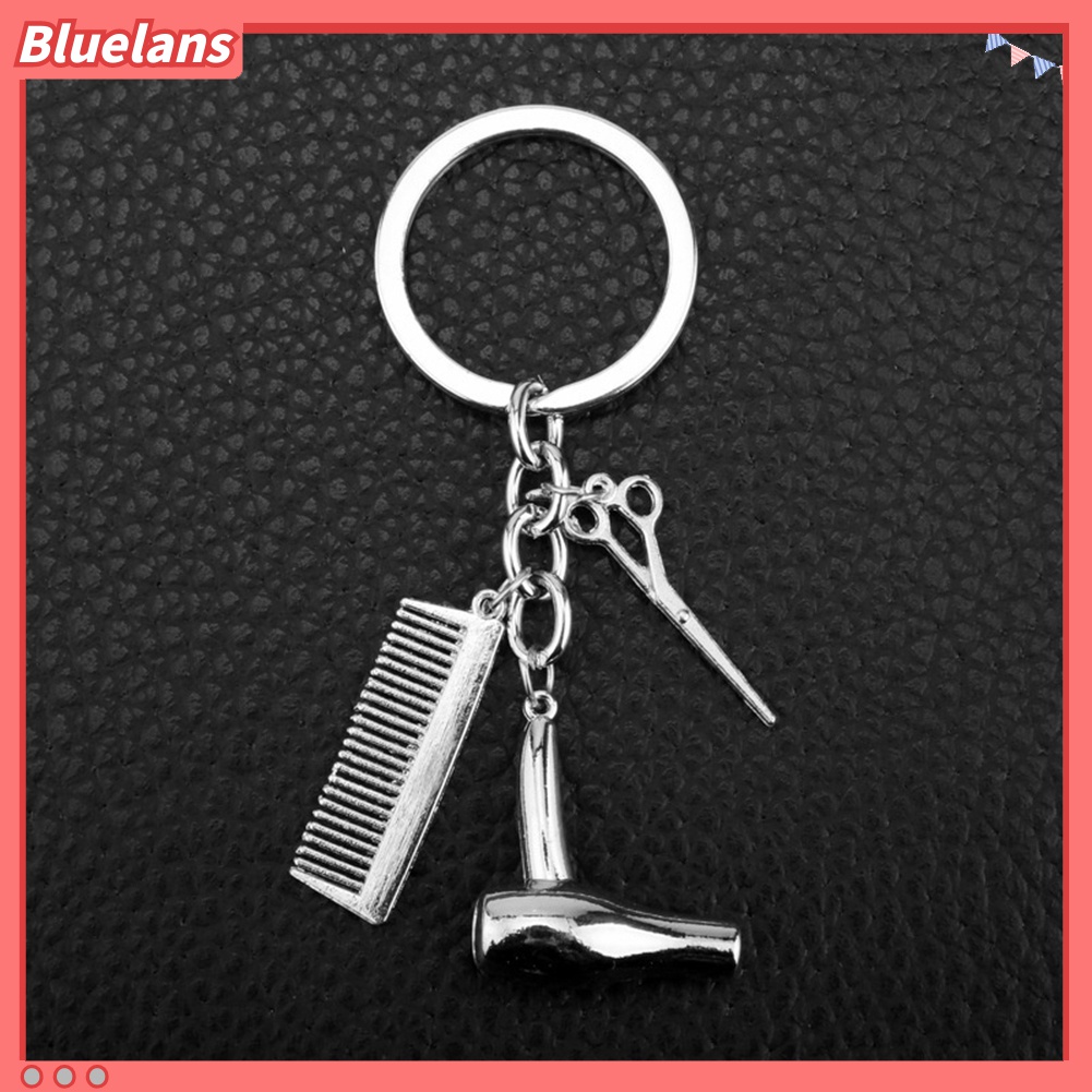 Gantungan Kunci Liontin Hair Dryer Gunting Sisir Untuk Penata Rambut