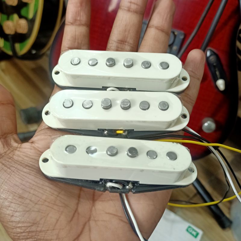 Pickup Gitar Squier Stratocaster Standard Classic Vibe Alnico Single Set Original Fender Designed - 