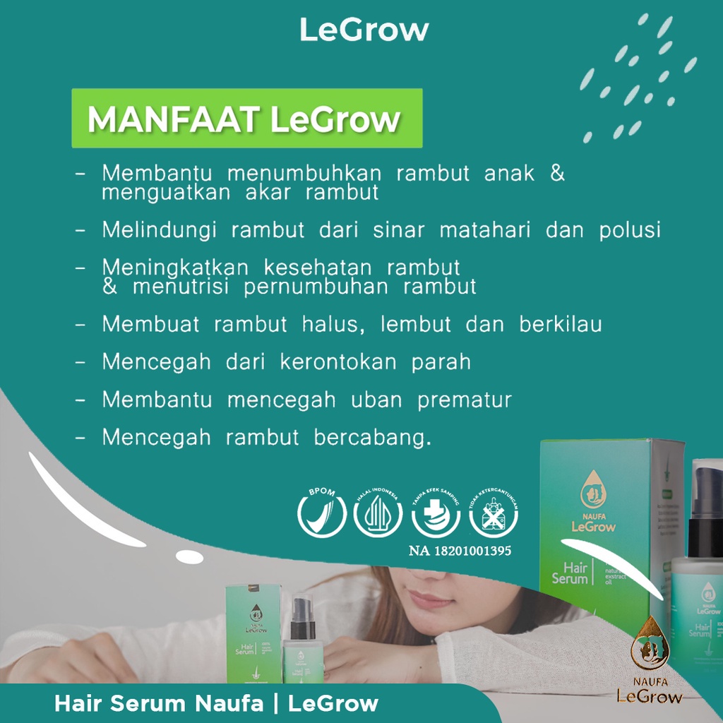 NAUFA LeGrow - Serum Rambut Membantu Merawat Kesuburan Rambut Dan Alis