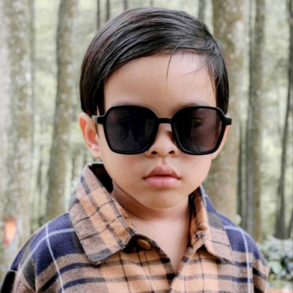 AMBER GLASSES - Promo 10.10 Kacamata Anak Retro Amber Kotak Bingkai Besar Cewek Cowok Laki Perempuan Matte Doff Import Premium Lucu Murah