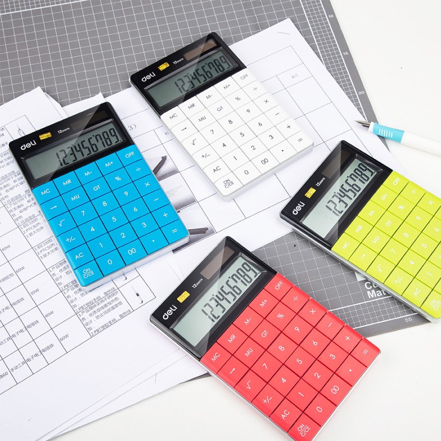 

Deli E1589 Calculator/Kalkulator-Modern Calculator 12-digit