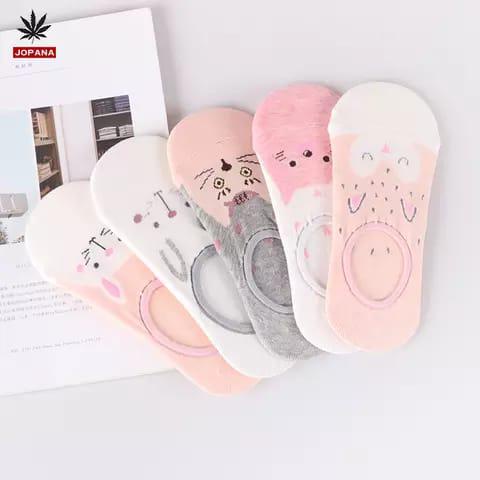 KAOS KAKI WANITA PENDEK BALET HIDDEN SOCKS INVISIBLE MOTIF IMPORT