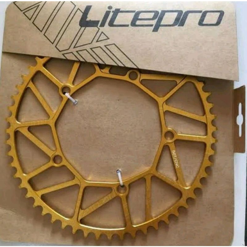 Jual Chain Ring Chainring T Litepro Lite Pro T Gold Bcd Shopee Indonesia