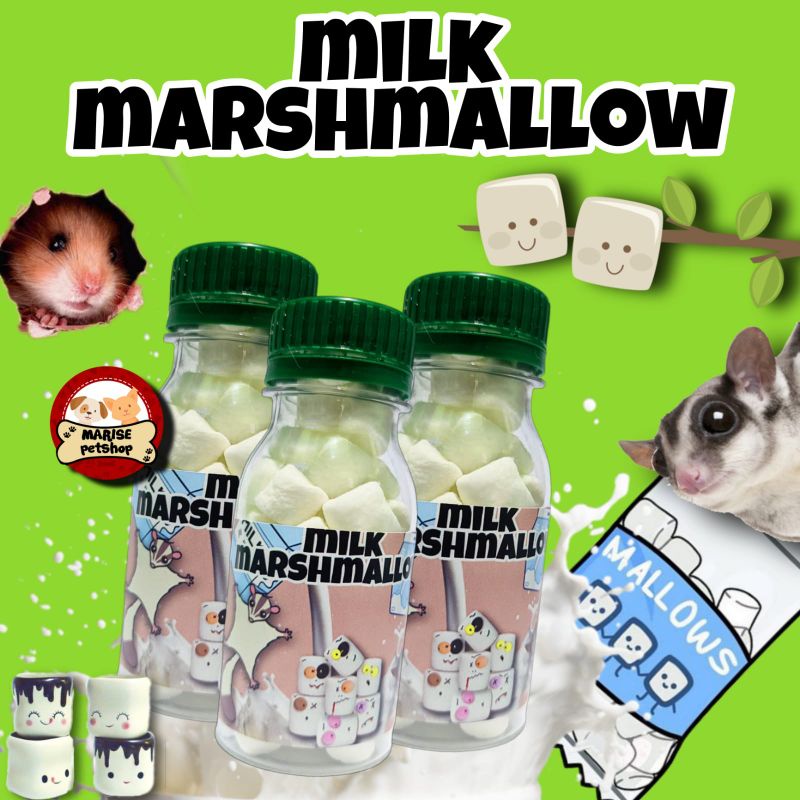 Jual Marshmallow sugar glider rasa susu snack sugar glider milk 60ml
