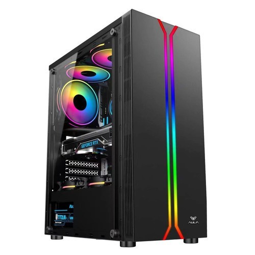 Casing PC Gaming AULA FZ011 ATX include 3 Fan RGB - Casing AULA FZ 011