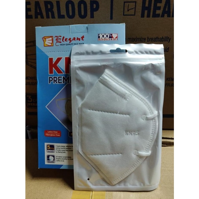 Masker KN95 High Quality 5 Ply Earloop Elegant - Murah 90-toko-amahs dijamin