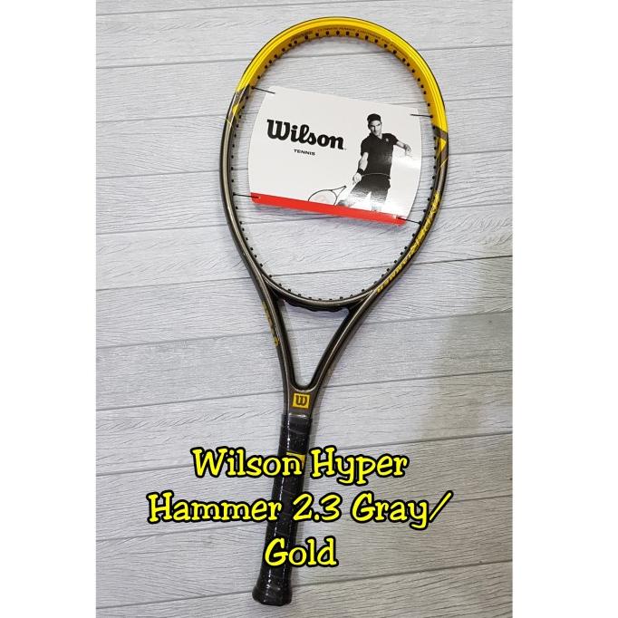 *:*:*:*:*] RAKET TENIS RAKET TENNIS WILSON HYPER HAMMER 2.3 GRAY GOLD ORIGINAL