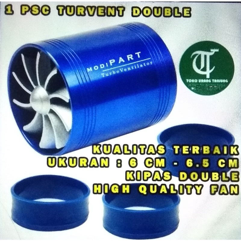 Turbo Ventilator Mobil Double Fun 2 kipas