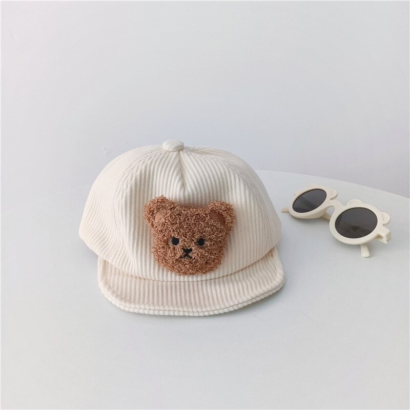 READY!!! topi lucu anak unisex usia 1-3 tahun motif 3D BEAR HEAD import premium / babylovanta