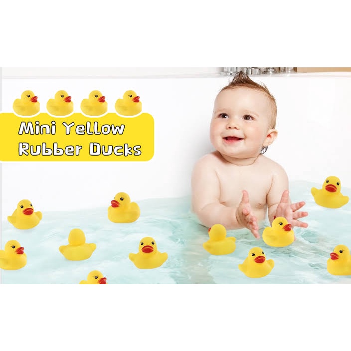 Mainan Mandi Anak Bebek Karet isi 6 pcs Bisa Bunyi Mainan Saat Mandi