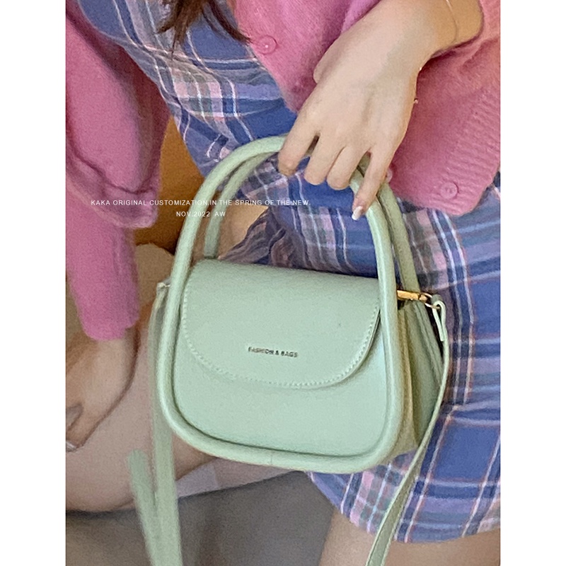 Suhao all-match ins messenger bag female 2021 fashion trendi baru musim semi dan musim panas tas pelana portabel desain niche tas bahu