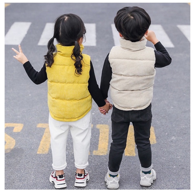 Kids winter vest corduroy rompi anak musim dingin hangat import cowok cewek gunung kid outer