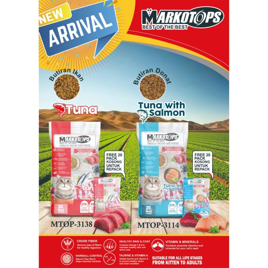Markotops Dry Food 1kg / Makanan Kucing Markotop / Makanan Kering 1kg