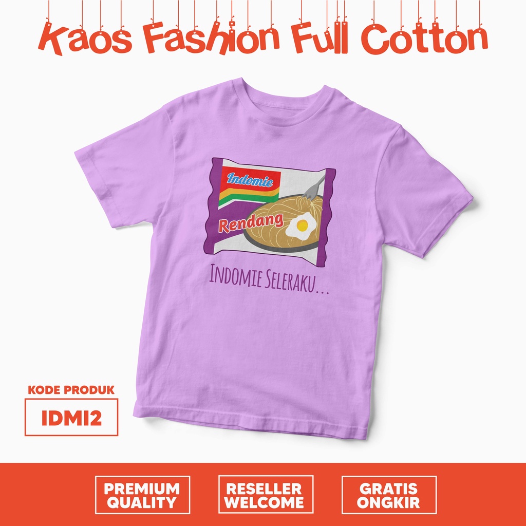 [KAOS] Tshirt motif indomie kemasan viral cewek cowok anak dewasa full cotton combed