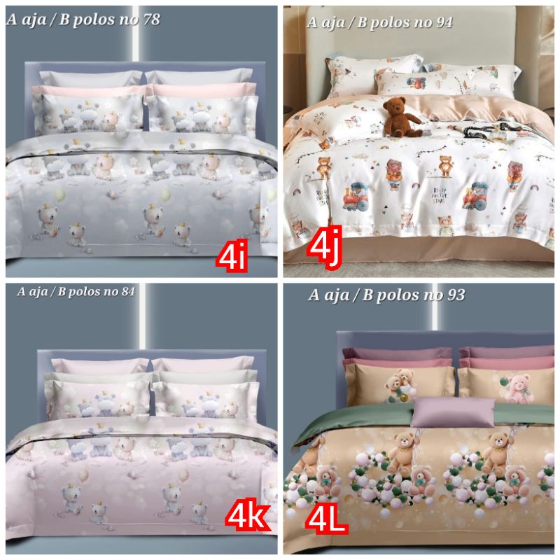 (4)BYAK MOTIF!SPREI SUTRA ORGANIK SERAT BAMBOO SUTRA ASLI ORGINAL