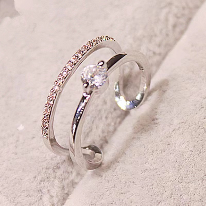 Cincin Perak/Cincin Berlian/Cincin Dapat Disesuaikan/Perhiasan Perak/Cincin Emas/aksesoris wanita