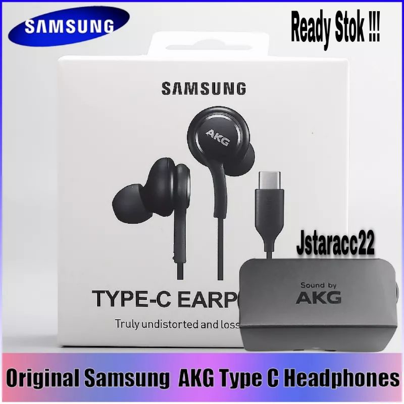 EARPHONE AKG ORIGINAL 100% SAMSUNG GALAXY A73 5G HEADSET ORI JACK TYPE C HANDSFREE