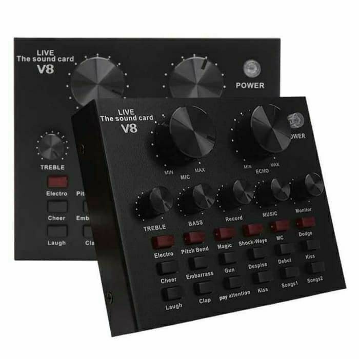 Sound card V8 Mixer Soundcard audio USB External soundcard