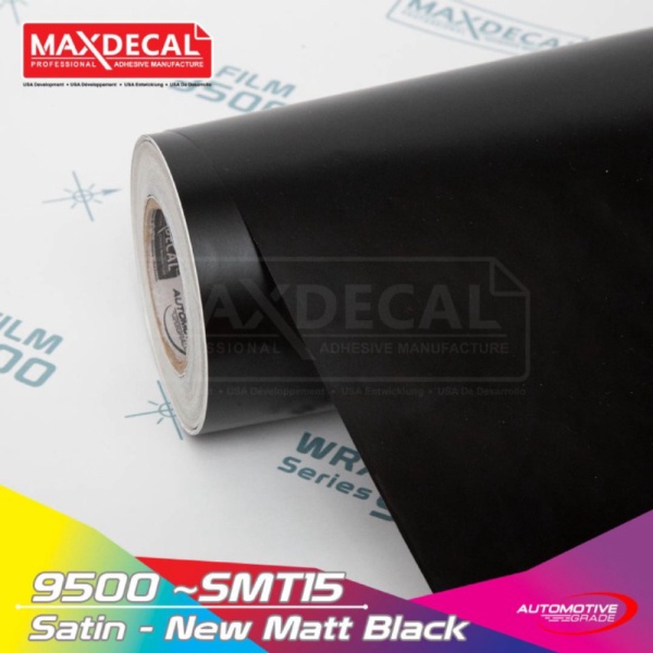 MAX DECAL Premium Wrap SMT15 Satin Black Soft Semi Doff 152 cm Meteran Promo