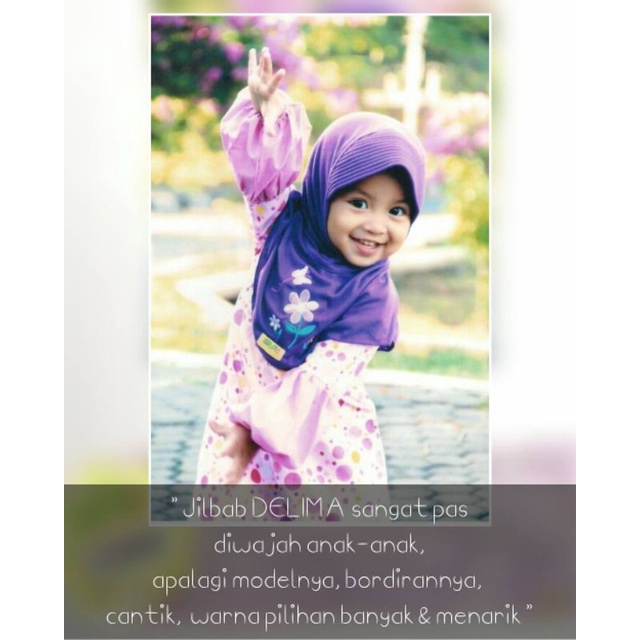 Hijab Anak bordir Delima Collection original 100%