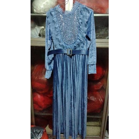 Gamis Mewah Bludru Import