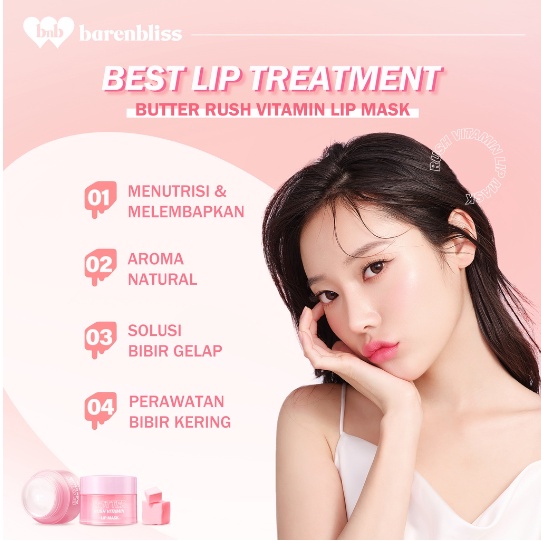 [FREE GIFT] BARENBLISS Butter Rush Vitamin Lip mask Moisturizing Lip Balm