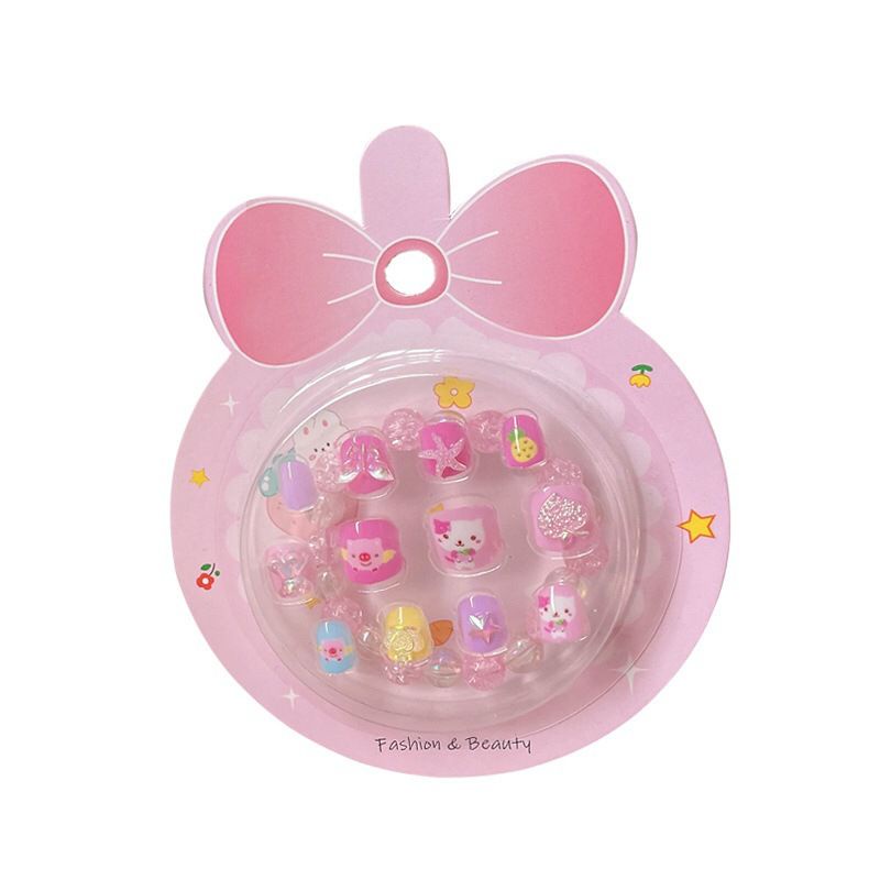 A68 SET KUKU PALSU DAN GELANG ANAK MOTIF LUCU