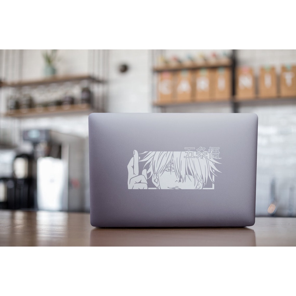 Cutting Sticker JJK/Jujutsu Kaisen Gojo Satoru Sticker Kaca Anime keren Gojo Satoru Sticker kaca mob