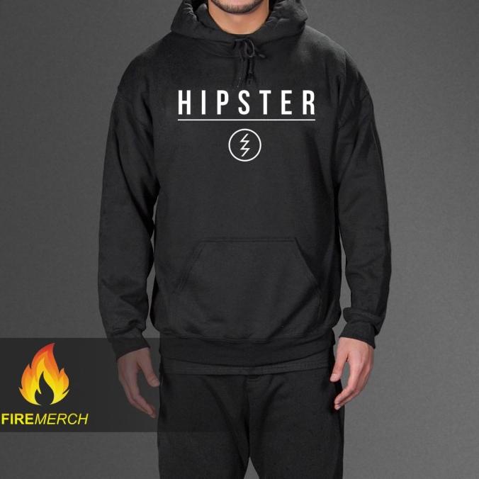 jaket hoodie sweater hipster hitam