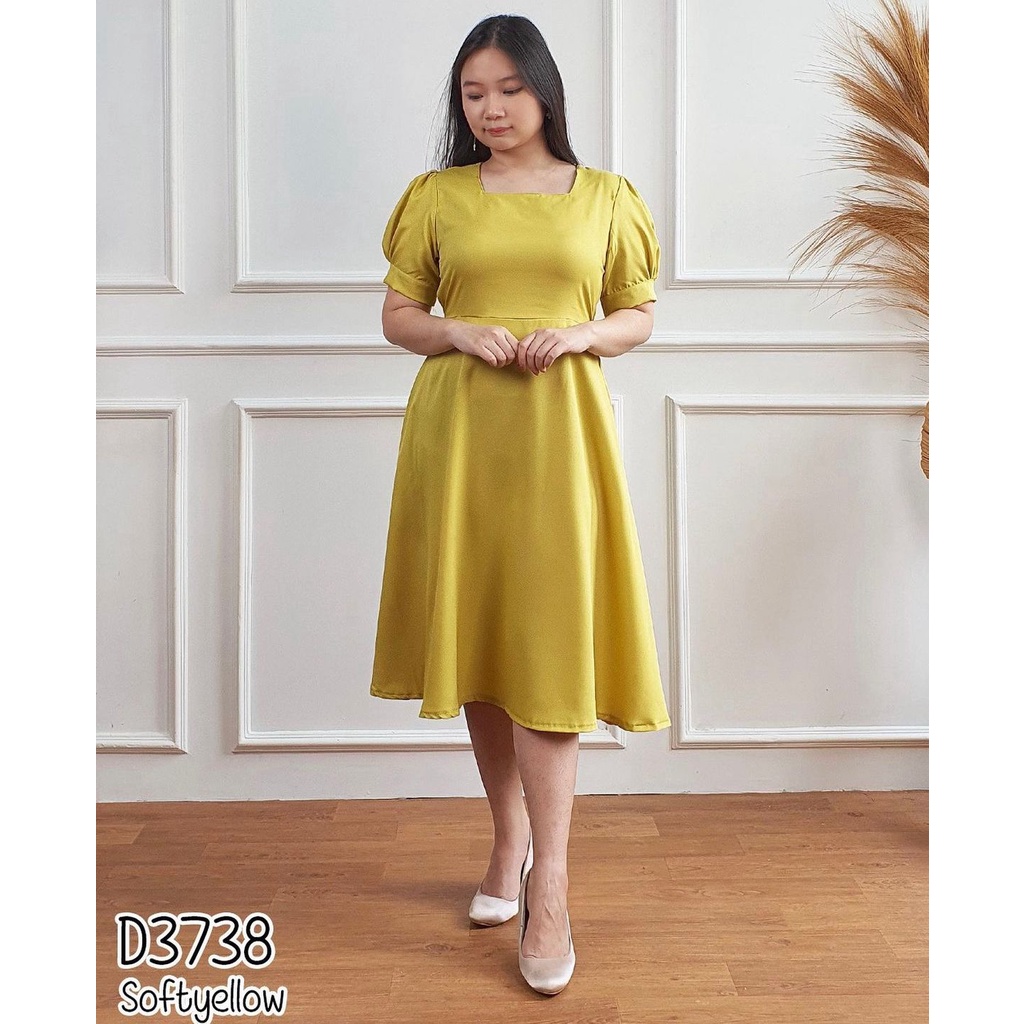 Basic id fashion Dres wanita gisella / Gaun pesta wanita / Dres elegant