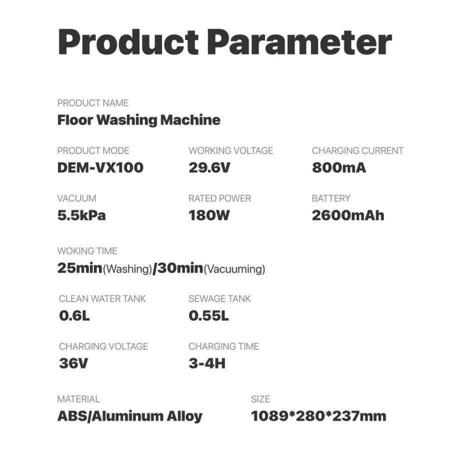 Deerma VX100 Wet and Dry Smart Vacuum Cleaner - Penyedot Debu