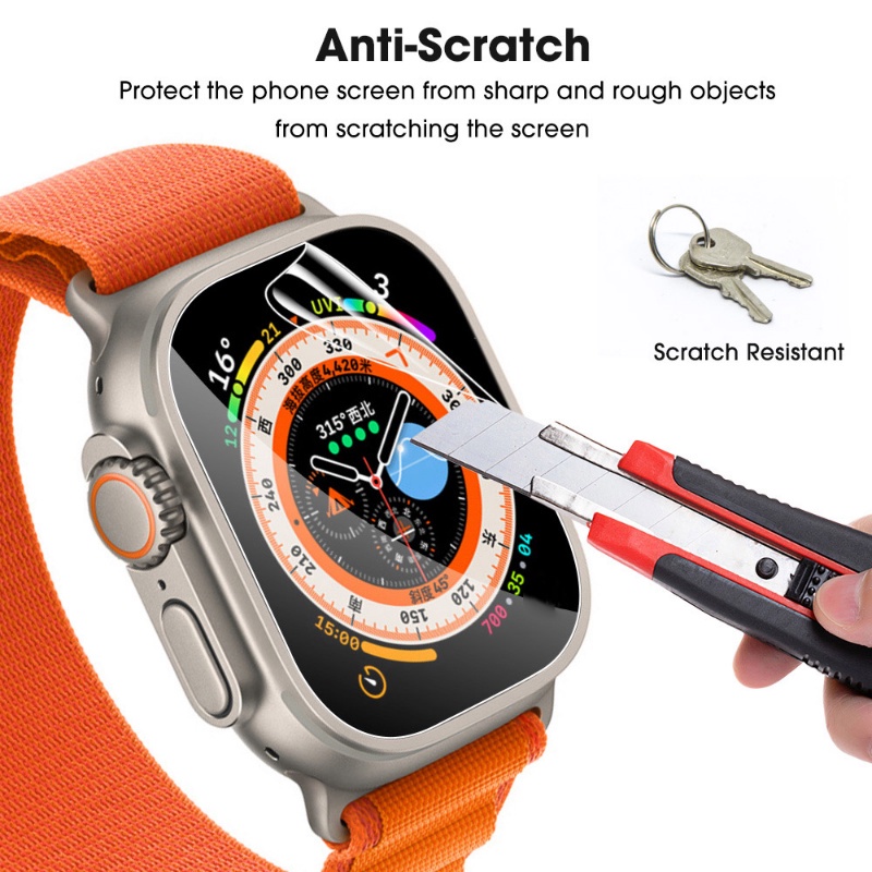 Pelindung Layar 3D Transparan Anti Gores Untuk iPhone Watch