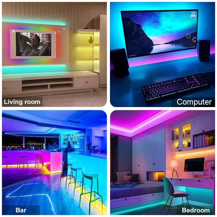 Lampu LED Strip / LED Strip 4040 SMD 220V Warna Warni Per Meter